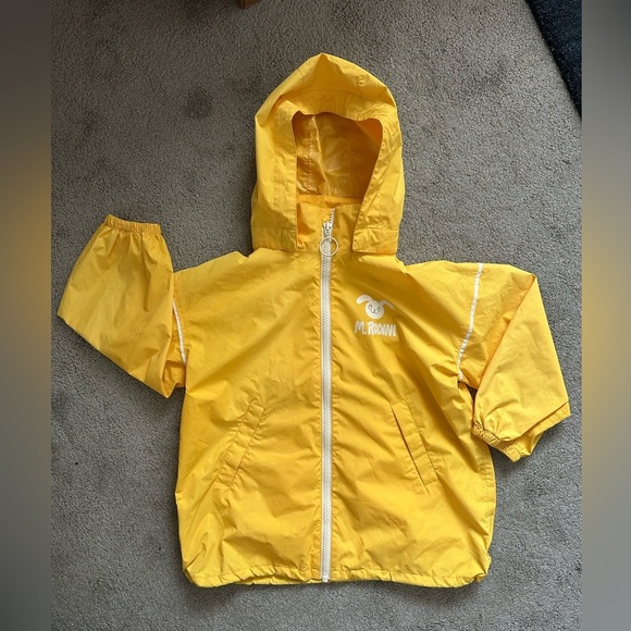 Mini Rodini *Retired* Hooded Yellow Bunny Jacket Kids 4-5 Year Eco-Friendly - Picture 7 of 13